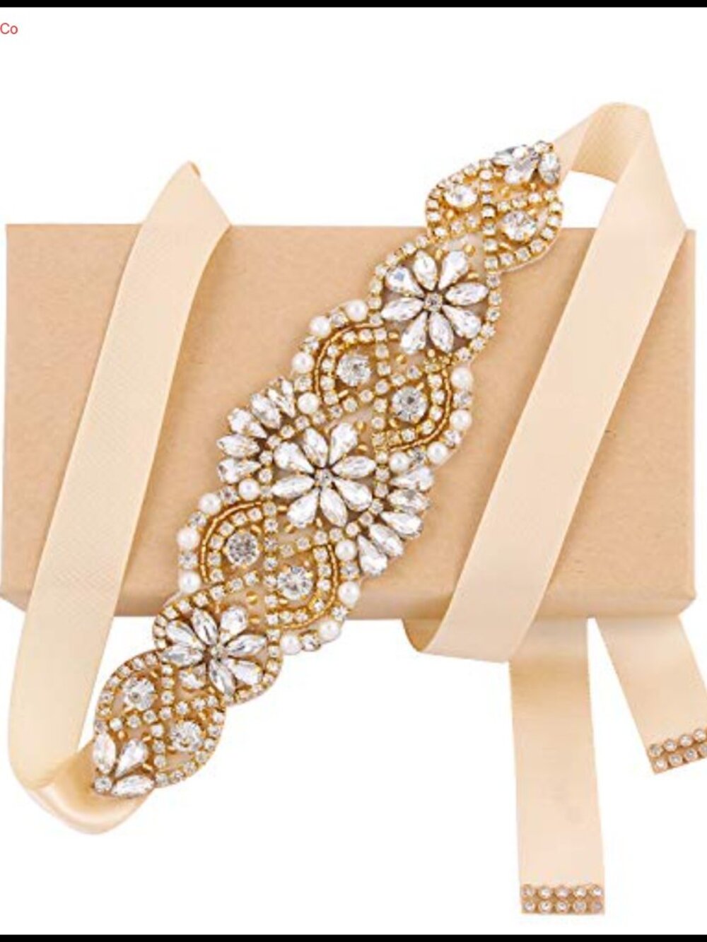 Handmade Crystal Rhinestone Pearl Bridal Belt Sash for Wedding Evening Dress